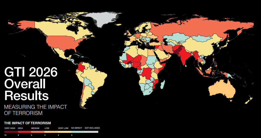Глобальный индекс терроризма зафиксировал рекордное снижение уровня насилия